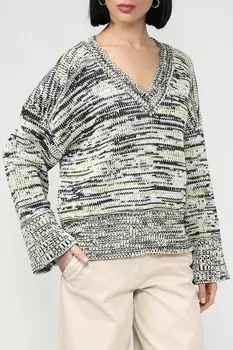 Пуловер с V-вырезом оверсайз кроя BOSS