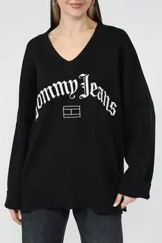Пуловер с V-вырезом оверсайз кроя Tommy Jeans