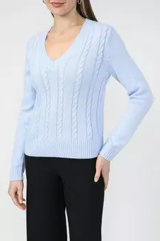 Пуловер с V-вырезом с узором косы BELUCCI