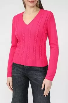 Пуловер с V-вырезом с узором косы BELUCCI