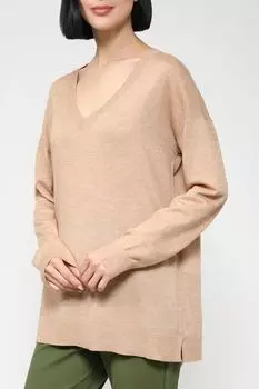 Пуловер с V-вырезом свободного кроя Emme Marella