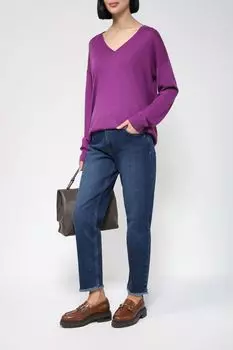 Пуловер с V-вырезом свободного кроя Emme Marella