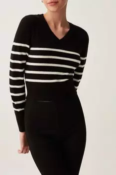 Пуловер с V-вырезом в полоску Baby Angel