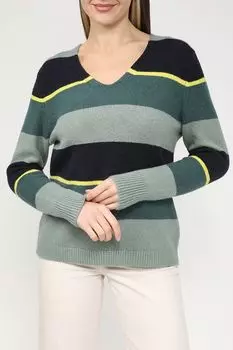 Пуловер с V-вырезом в полоску s.Oliver