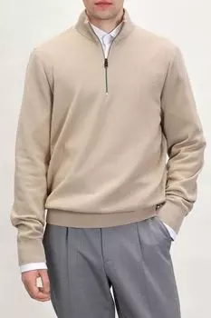 Пуловер с воротником на молнии BOSS