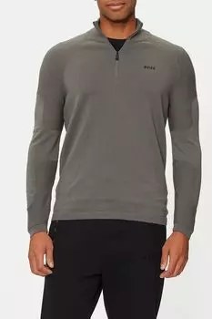 Пуловер с воротником на молнии BOSS