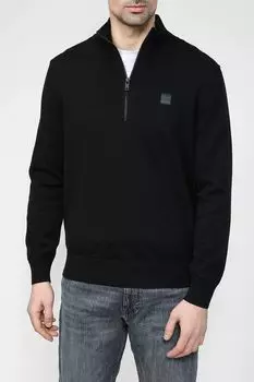 Пуловер с воротником на молнии BOSS