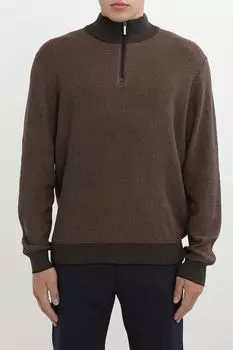 Пуловер с воротником на молнии Bugatti