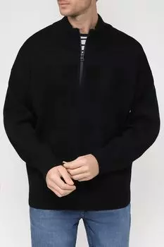 Пуловер с воротником на молнии HUGO