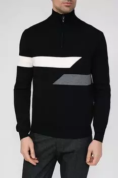 Пуловер с воротником на молнии и принтом Antony Morato