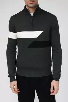 Пуловер с воротником на молнии и принтом Antony Morato