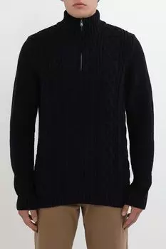 Пуловер с воротником на молнии текстурный Superdry