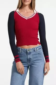 Пуловер с воротником поло Guess Jeans