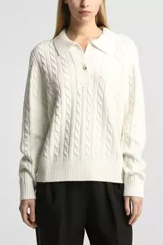 Пуловер с воротником поло текстурный BELUCCI