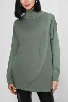 Пуловер с воротником-стойкой QUO