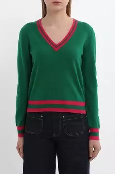 Пуловер шерстяной с контрастными деталями Piombo