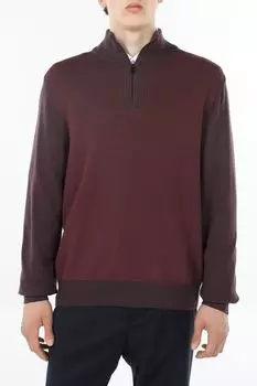 Пуловер шерстяной с воротником на молнии BOSS