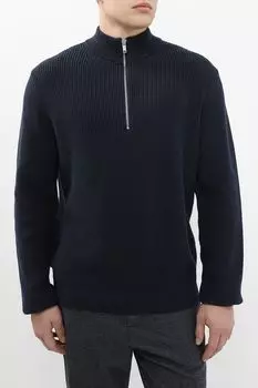 Пуловер шерстяной с воротником на молнии MARCO DI RADI