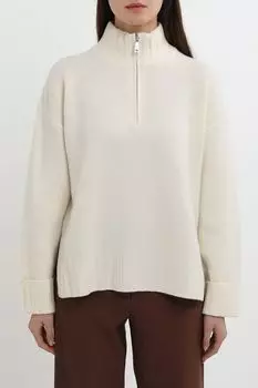 Пуловер шерстяной с воротником на молнии SABRINA SCALA