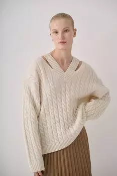 Пуловер шерстяной текстурный Akhmadullina Dreams