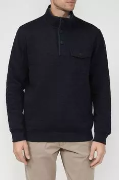 Пуловер текстурный с воротником на пуговицах LERROS