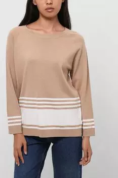 Пуловер в полоску из вискозы Emme Marella