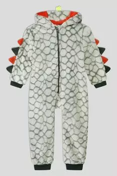 Пушистый комбинезон с принтом DPAM