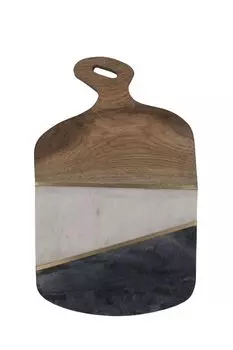 Разделочная доска из мрамора и акации для сервировки Borghouse