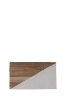 Разделочная доска на ножках из мрамора и акация для сервировки Borghouse