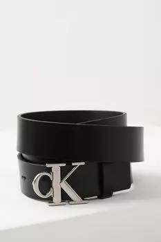 Ремень кожаный с логотипом Calvin Klein Jeans