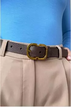 Ремень из зернистой кожи Canary Beautiful Birds