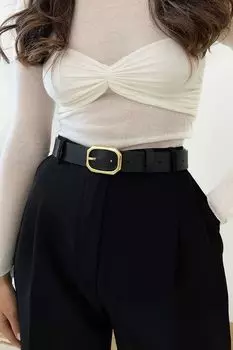 Ремень кожаный с овальной пряжкой Beautiful Birds