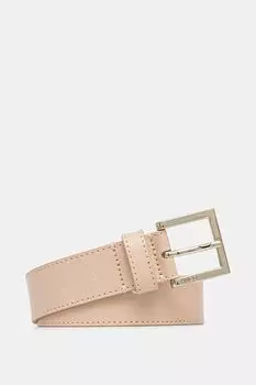 Ремень кожаный с овальной пряжкой HUGO