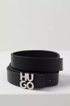 Ремень кожаный с пряжкой HUGO