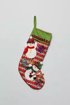 Рождественский носок Веселые снеговички Holiday Classics