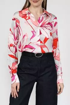 Рубашка атласная с цветочным принтом Monari