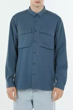 Рубашка атласная с карманами Loft