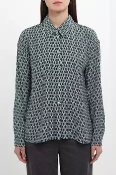 Рубашка атласная с принтом Emme Marella