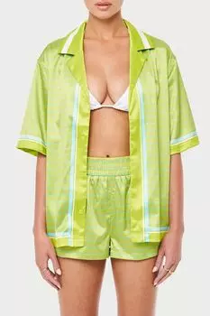 Рубашка атласная с принтом The Couture Club