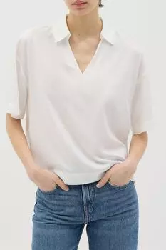 Рубашка c v-вырезом и коротким рукавом OVS