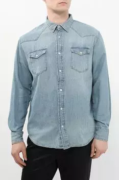 Рубашка джинсовая с эффектом потертости Piombo