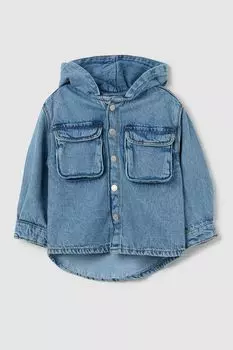Рубашка джинсовая с капюшоном и карманами Fagottino