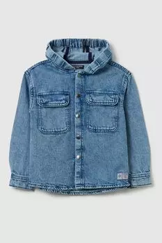 Рубашка джинсовая с капюшоном и карманами Republic of Denim