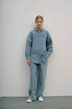 Рубашка джинсовая с принтом DREAMS by Alena Akhmadullina