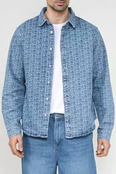 Рубашка джинсовая с принтом COLORPLAY