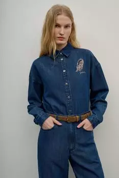 Рубашка джинсовая с вышивкой DREAMS by Alena Akhmadullina