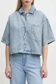 Рубашка джинсовая укороченного кроя HUGO