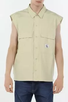 Рубашка хлопковая без рукавов Calvin Klein Jeans