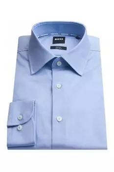 Рубашка хлопковая облегающего кроя BOSS