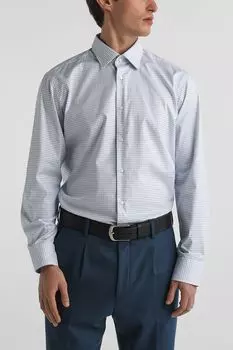 Рубашка хлопковая облегающего кроя BOSS